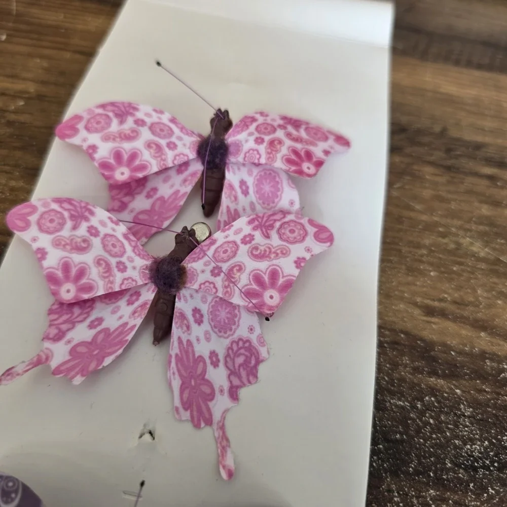 Clip On Butterfly Decorations Pink & Purple Party Decor Wedding Crafts 3